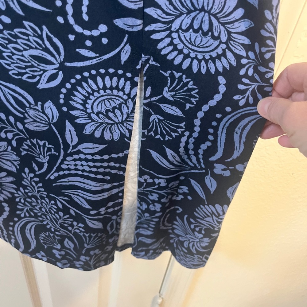 NWT Maurices Dark Blue and Light Blue Patterned Midi Dress - Picture 5 of 8
